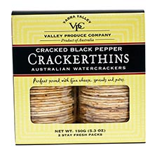 Crackerthins with Cracked Black Pepper