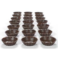 Dark Chocolate Mini Cup, Fluted - 1.8 Inches