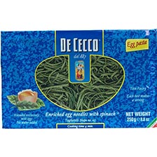 De Cecco Pasta - Spinach Fettuccine Nests - Enriched Egg Noodles - no. 107