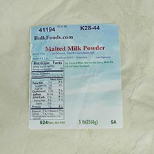 Malted Milk Powder, Special Order