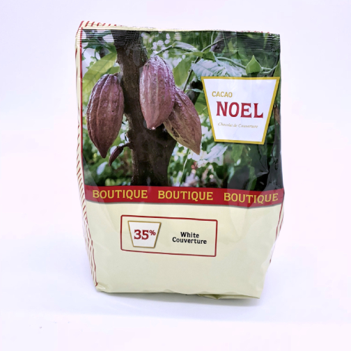 Noel White Chocolate Couverture Pistoles - 35%, Pembe