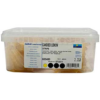 Lemon Peels Strips Confit / Candied (Special Order)