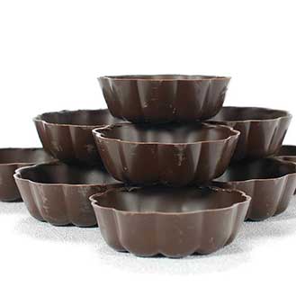 Dark Turban Chocolate Cup, Fluted - 2.5 Inch (Special Order)