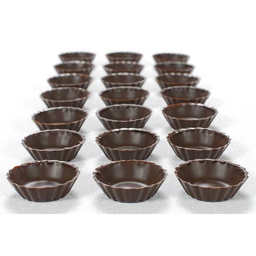 Mini Chocolate Cup, Fluted - Dark 1.8 Inches Photo [1]